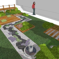 Átrium inšpirované prvkami japonských záhrad